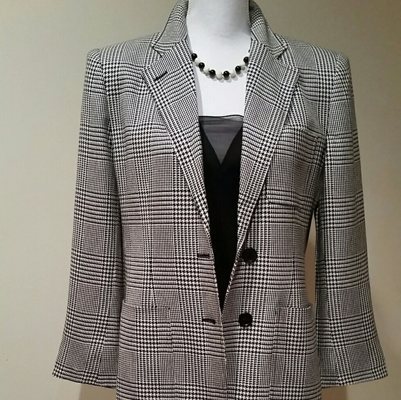 ralph lauren glen plaid blazer